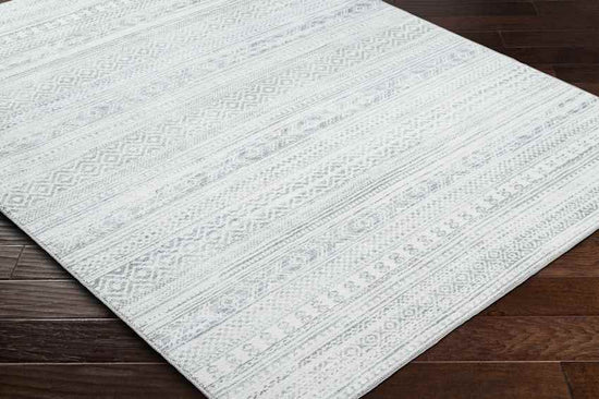 Kennia Global Washable Rug, Cream/Light Gray