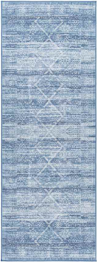 Rosalind Traditional Washable Rug, Cobalt