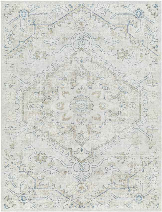 Milka Traditional Washable Rug, Cream/Beige