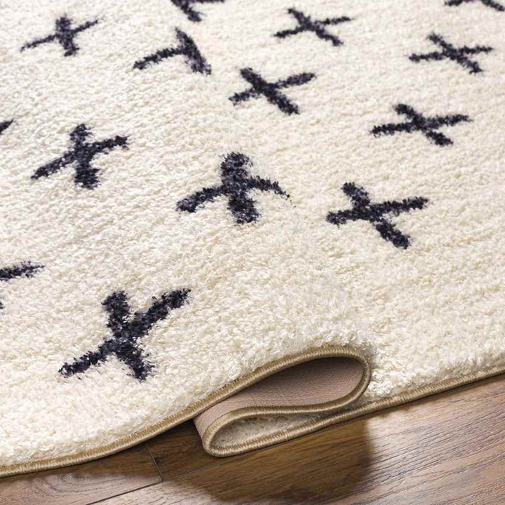 Kawanda Global Washable Rug, Cream/Black