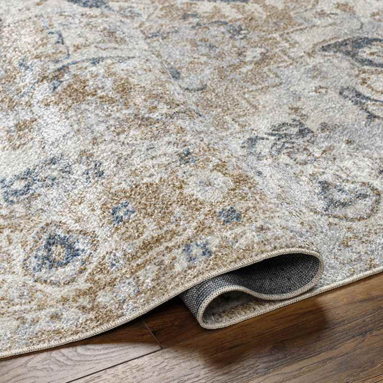 Moya Traditional Washable Rug, Hickory