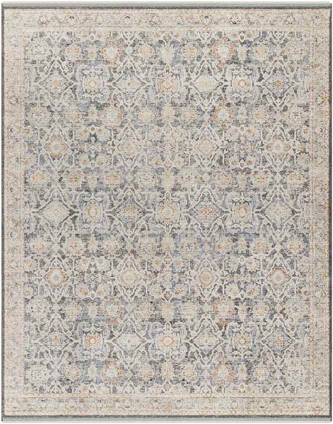 Tavian Traditional Rug, Beige/Denim