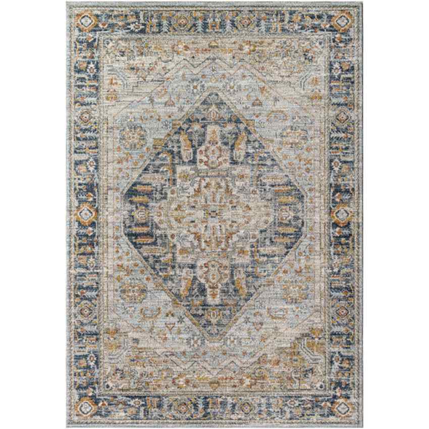 Ginni Traditional Rug, Navy/Light Gray