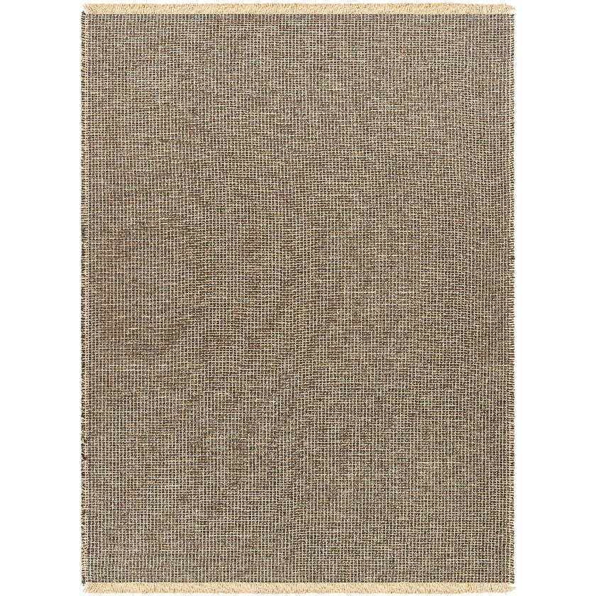 Hendy Solid & Border Rug, Charcoal