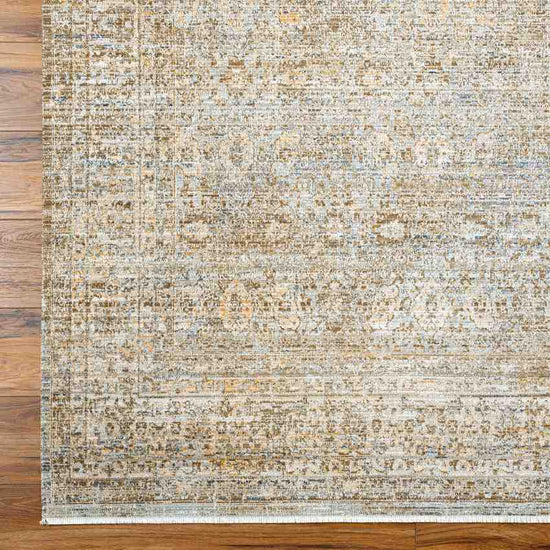 Moshe Traditional Washable Rug, Brown/Ivory