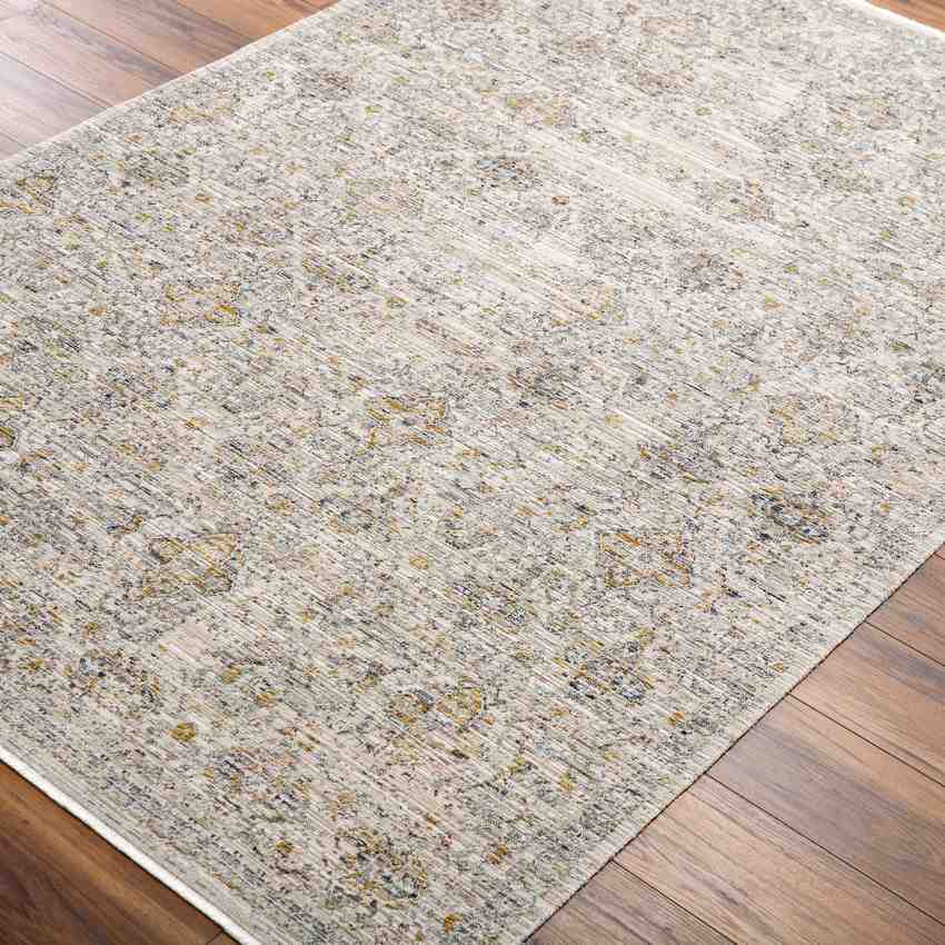 Radha Traditional Washable Rug, Dark Olive/Ivory