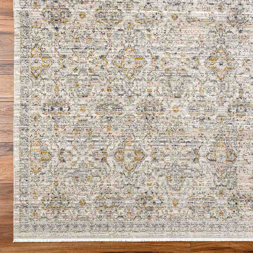 Radha Traditional Washable Rug, Dark Olive/Ivory