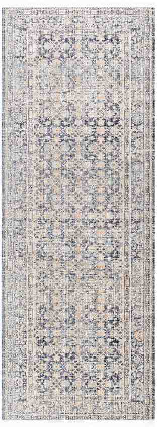 Leonel Traditional Washable Rug, Dark Blue