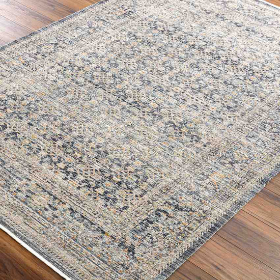 Leonel Traditional Washable Rug, Dark Blue