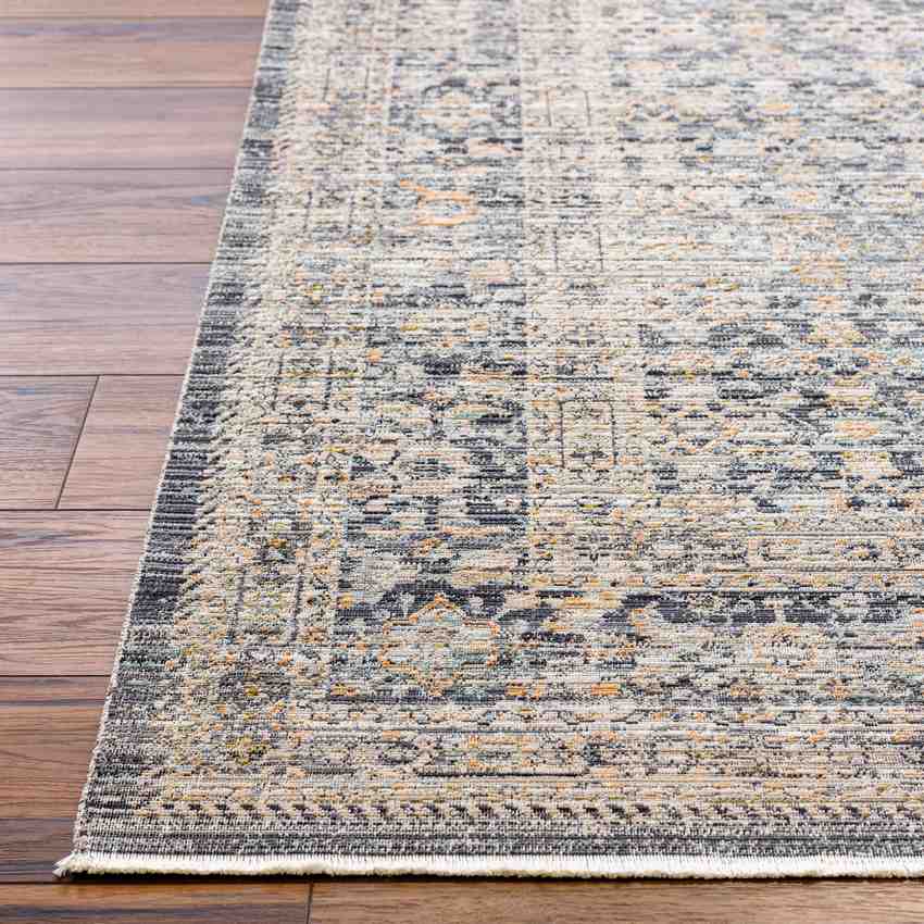 Leonel Traditional Washable Rug, Dark Blue