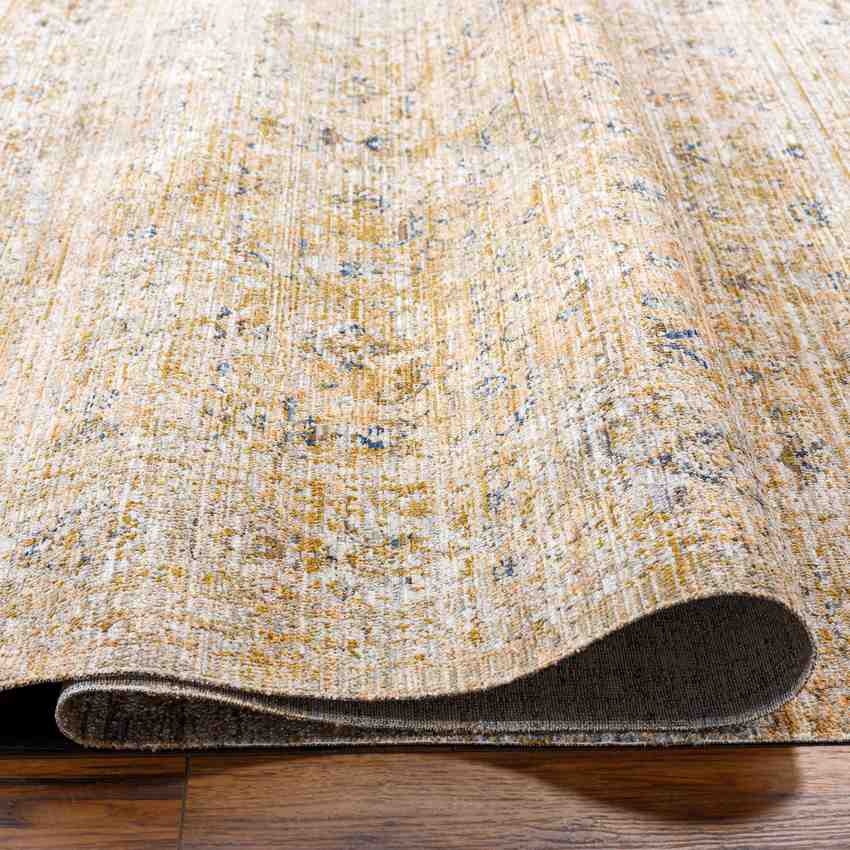 Partick Traditional Washable Rug, Moss/Orange