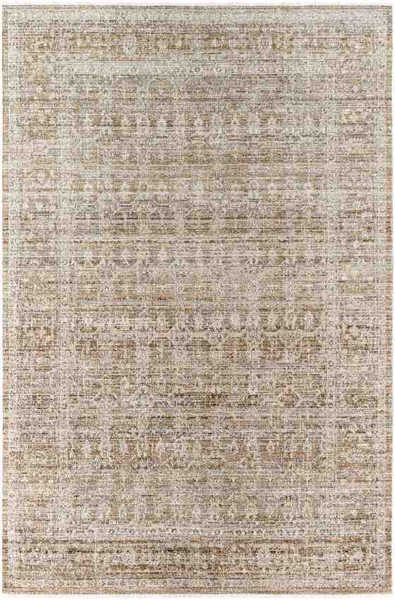 Jemimah Traditional Washable Area Rug, Dark Sage