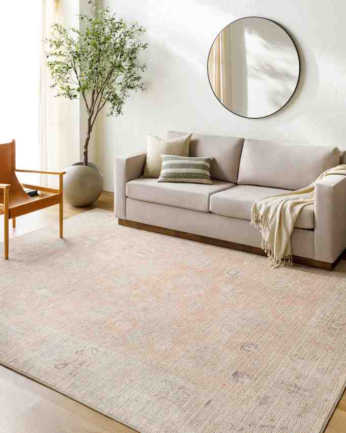 Shellina Traditional Rug, Dusty Pink