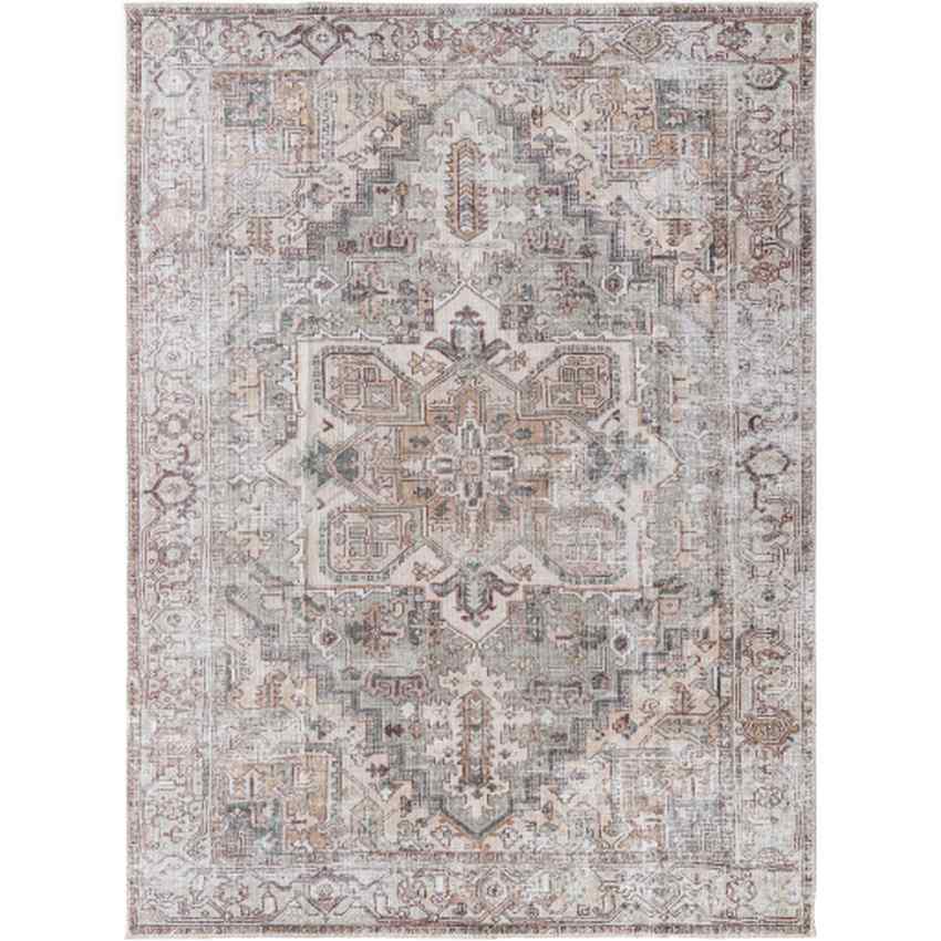 Tamea Traditional Rug, Medium Brown/Moss