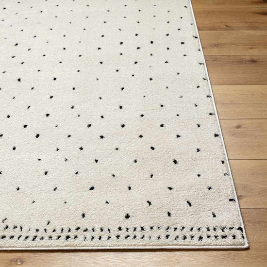 Monisha Modern Rug, Ivory/Black