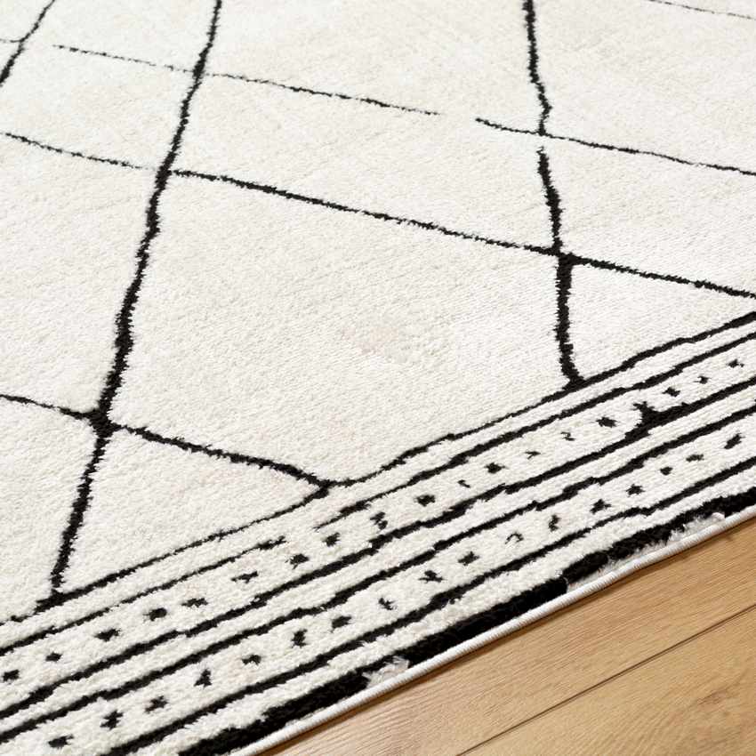 Josue Modern Rug, Ivory/Black