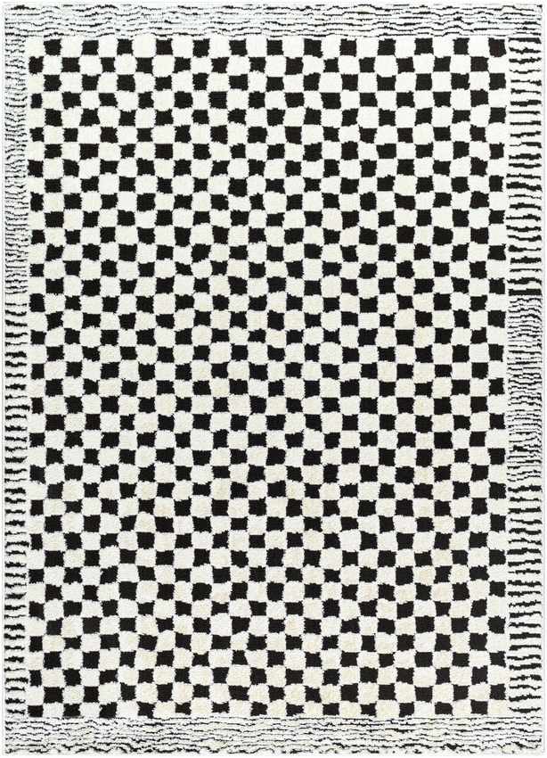 Zechariah Modern Rug, Ivory/Black