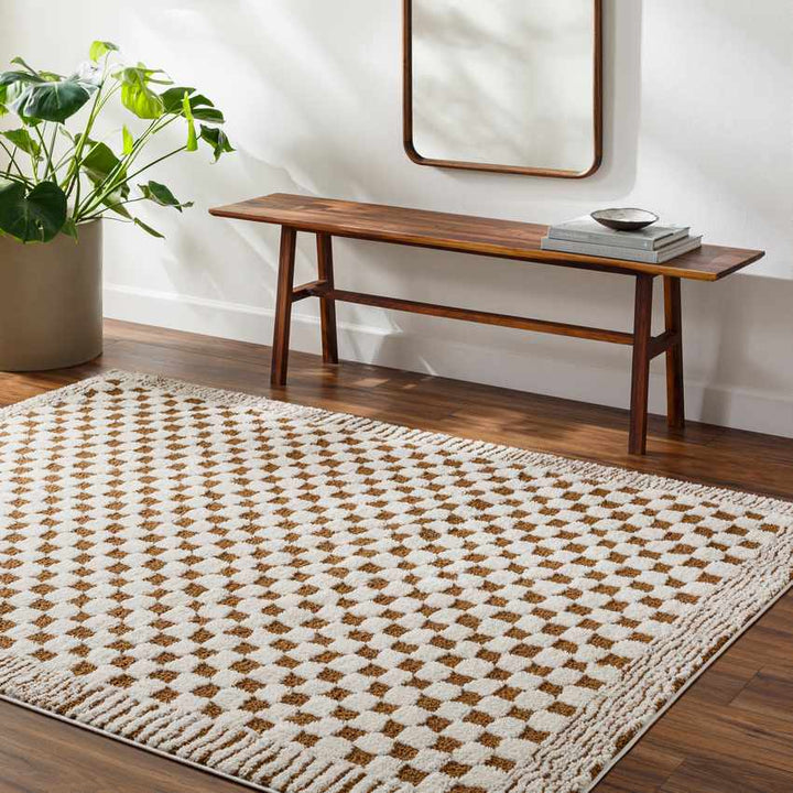 Zechariah Modern Rug, Ivory/Brown