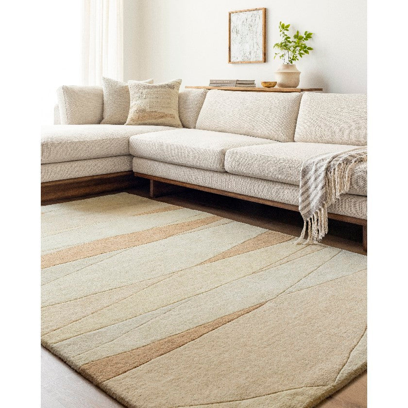 Mulhouse Modern Rug, Dark Brown/Light Beige