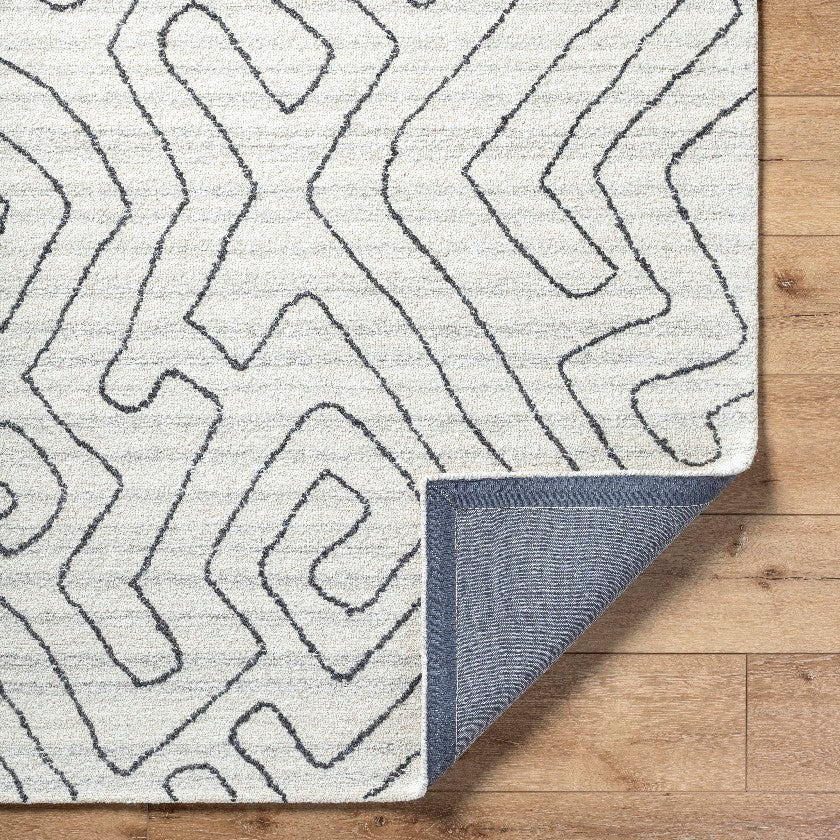 Tim Modern Rug, Ivory/Charcoal