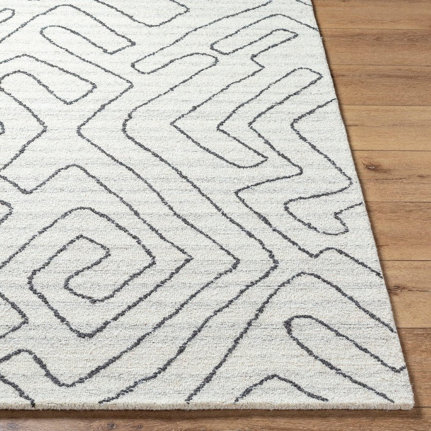 Tim Modern Rug, Ivory/Charcoal