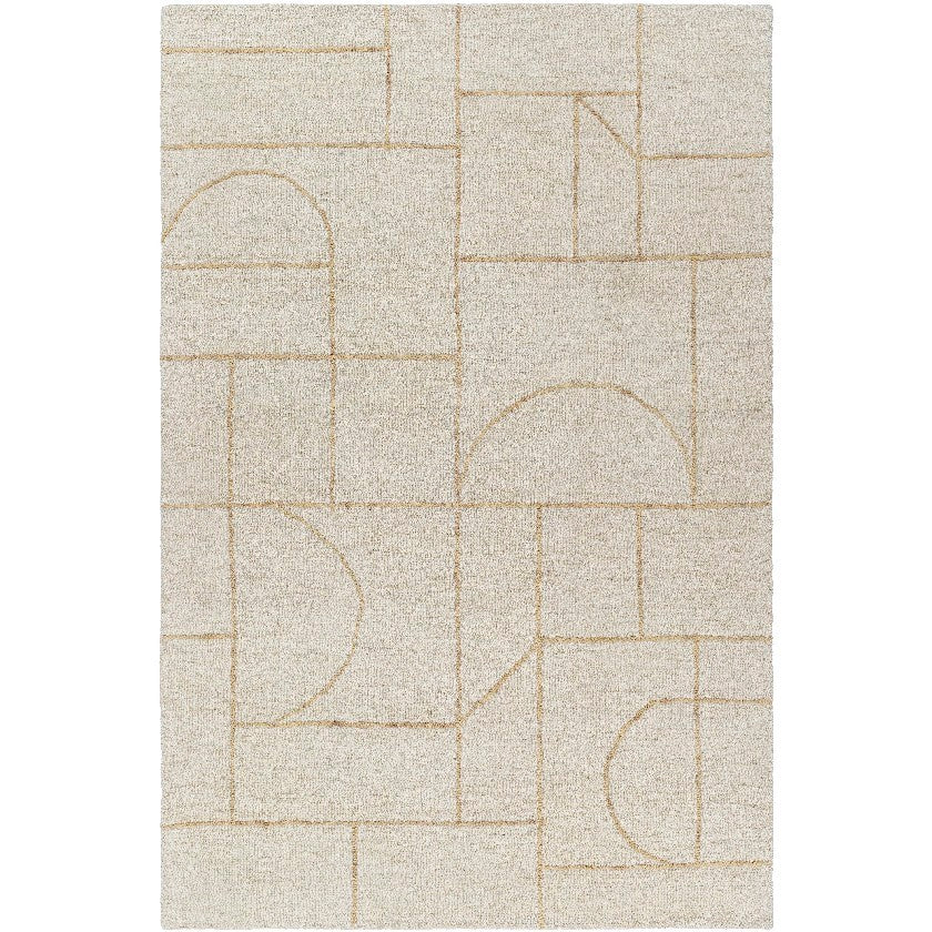 Tyerra Modern Rug, Light Beige