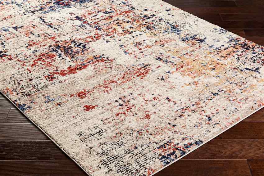 Hedy Modern Rug, Light Beige/Red