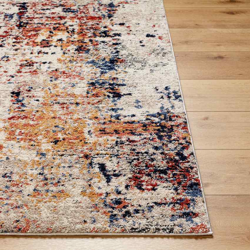 Hedy Modern Rug, Light Beige/Red