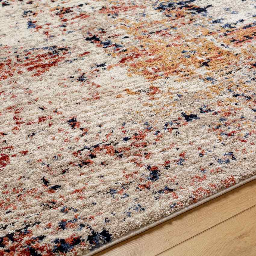 Hedy Modern Rug, Light Beige/Red