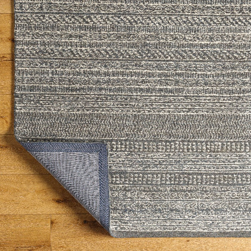 Melun Global Rug, Charcoal/Cream