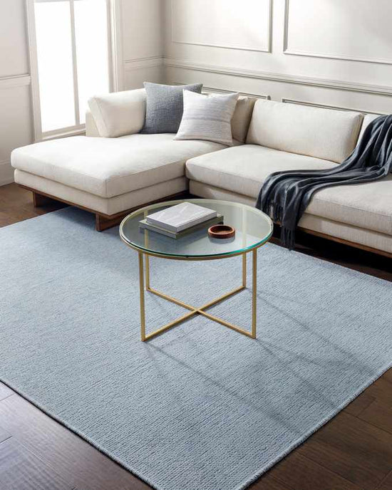 Tobey Solid & Border Washable Rug, Light Sage