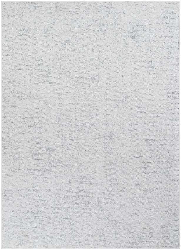 Tobey Solid & Border Washable Rug, White