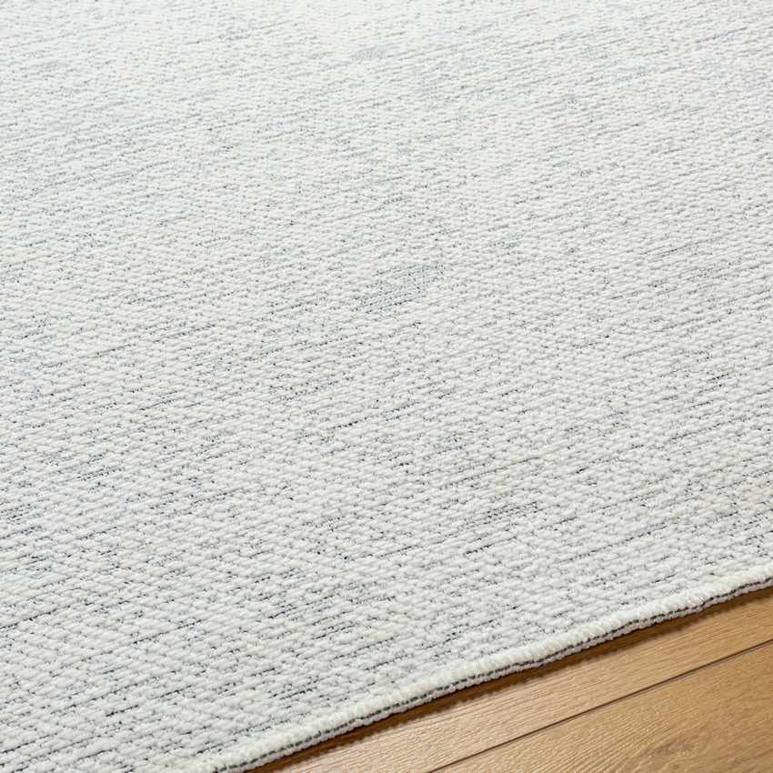 Tobey Solid & Border Washable Rug, White