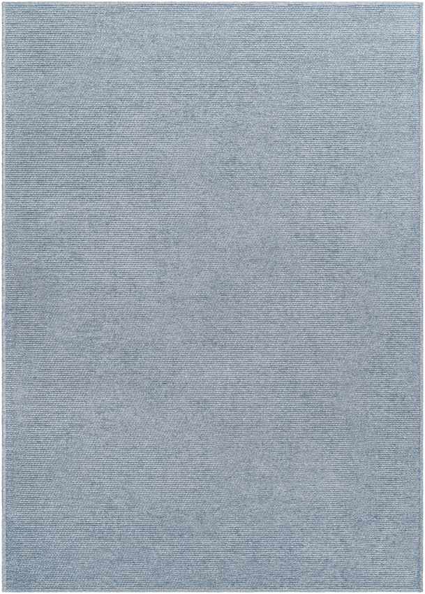 Tobey Solid & Border Washable Rug, Light Gray