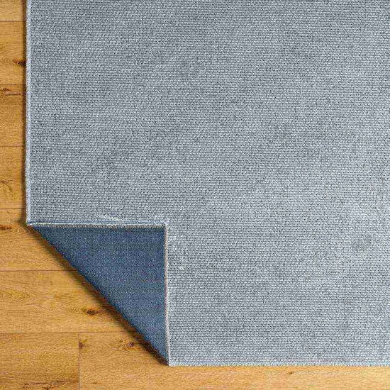 Tobey Solid & Border Washable Rug, Light Gray