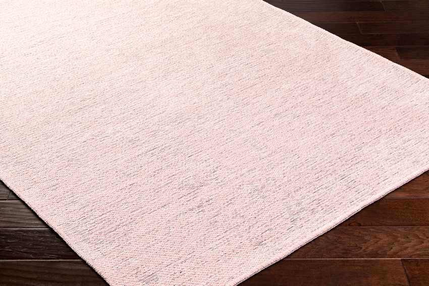 Tobey Solid & Border Washable Rug, Dusty Pink