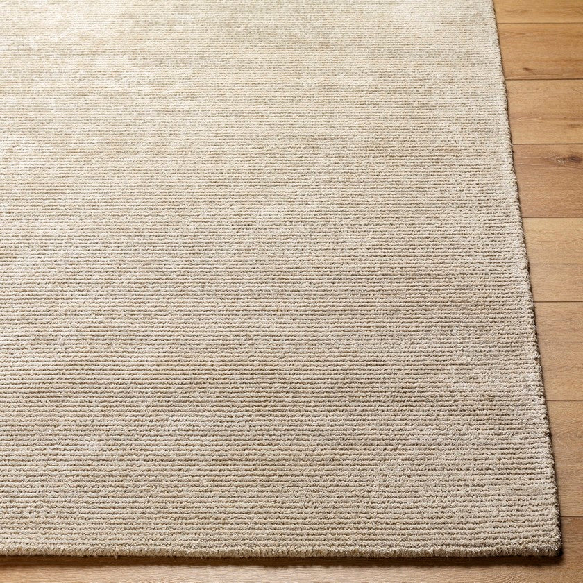 Jett Solid & Border Rug, Light Brown