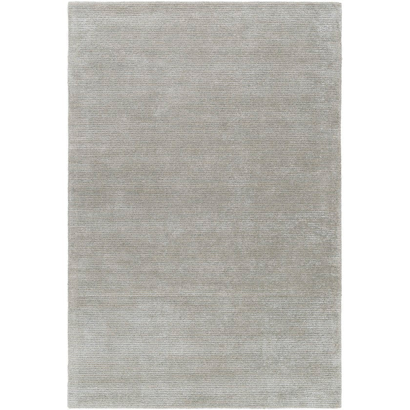 Jett Solid & Border Rug, Medium Gray