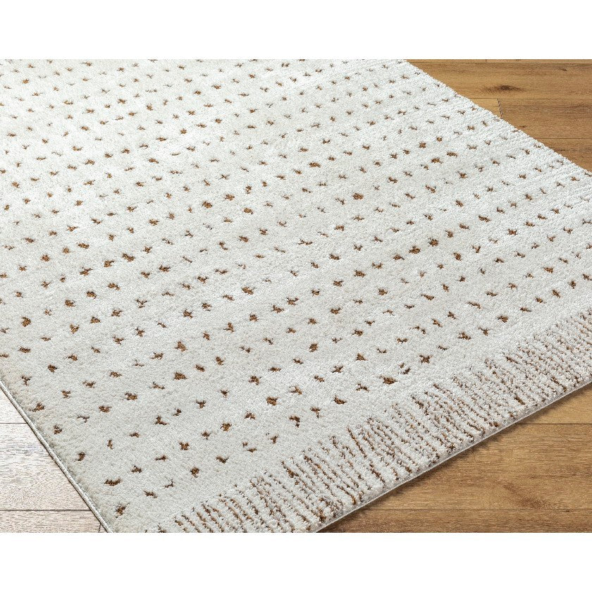 Haily Modern Rug, Ivory/Brown