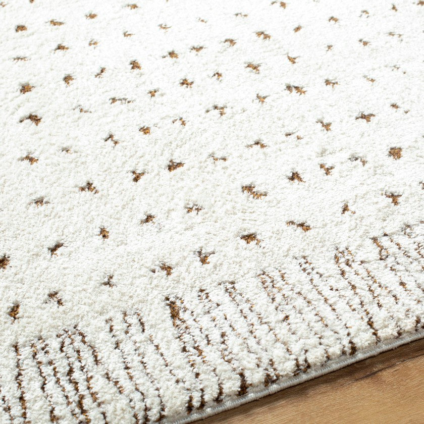 Haily Modern Rug, Ivory/Brown