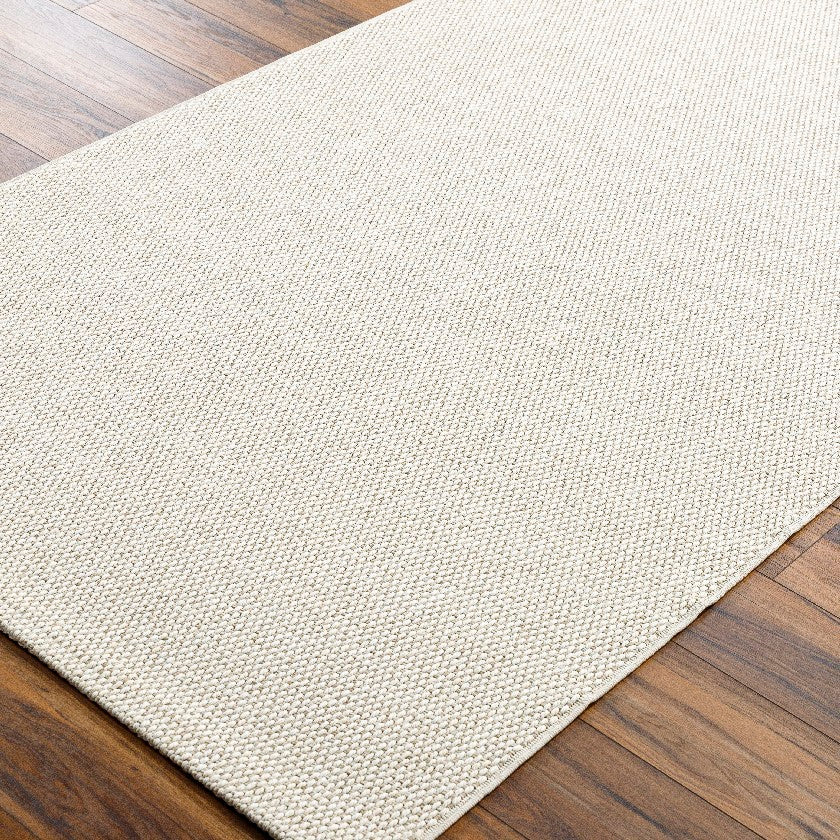 Nalani Solid & Border Rug, Pearl