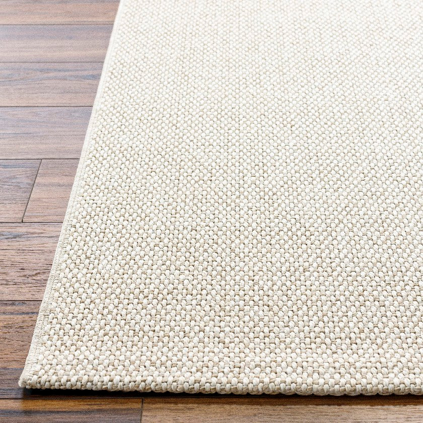 Nalani Solid & Border Rug, Pearl