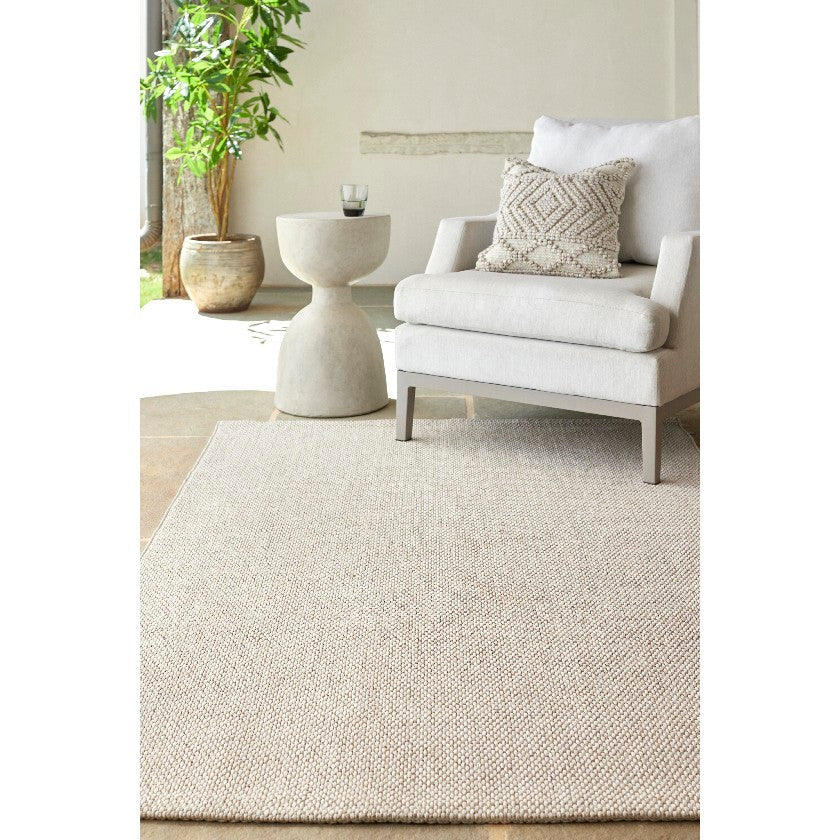 Nalani Solid & Border Rug, Pearl