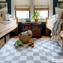 Load image into Gallery viewer, Alie Gray Checkered Washable Area Rug
