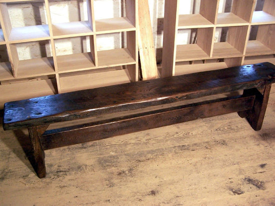 Antique Bench, Wood Bench, Narrow Entryway Bench, Plank Bench, Farmhouse Bench, Barn Wood Bench, Reclaimed Wood Bench, Hall Bench, Accent - Mac & Mabel