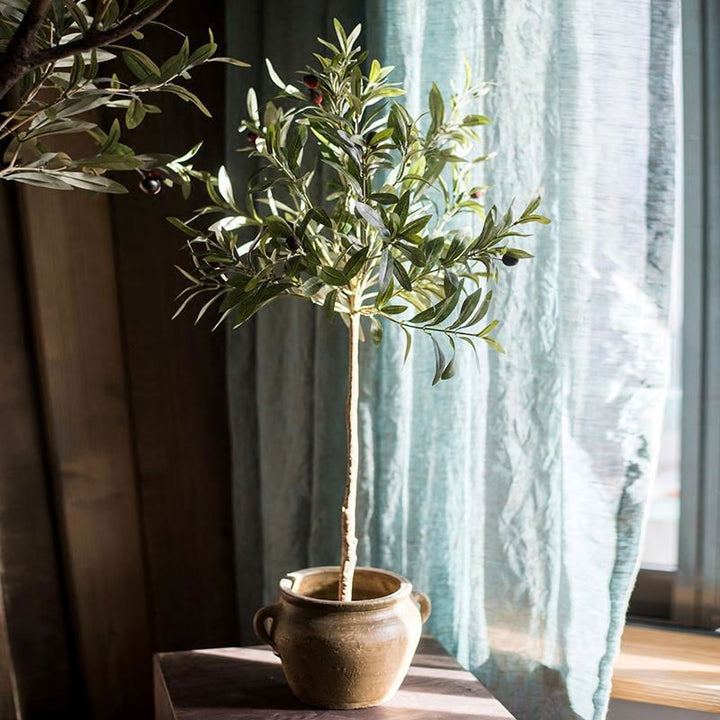 Artificial Silk Faux Olive Tree In Pot - Mac & Mabel