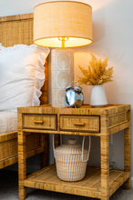 Load image into Gallery viewer, Hayes Two Drawer Rattan Side Table
