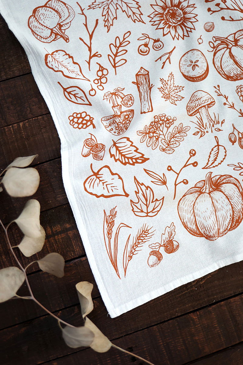 Autumn Woods Tea Towel - Mac & Mabel