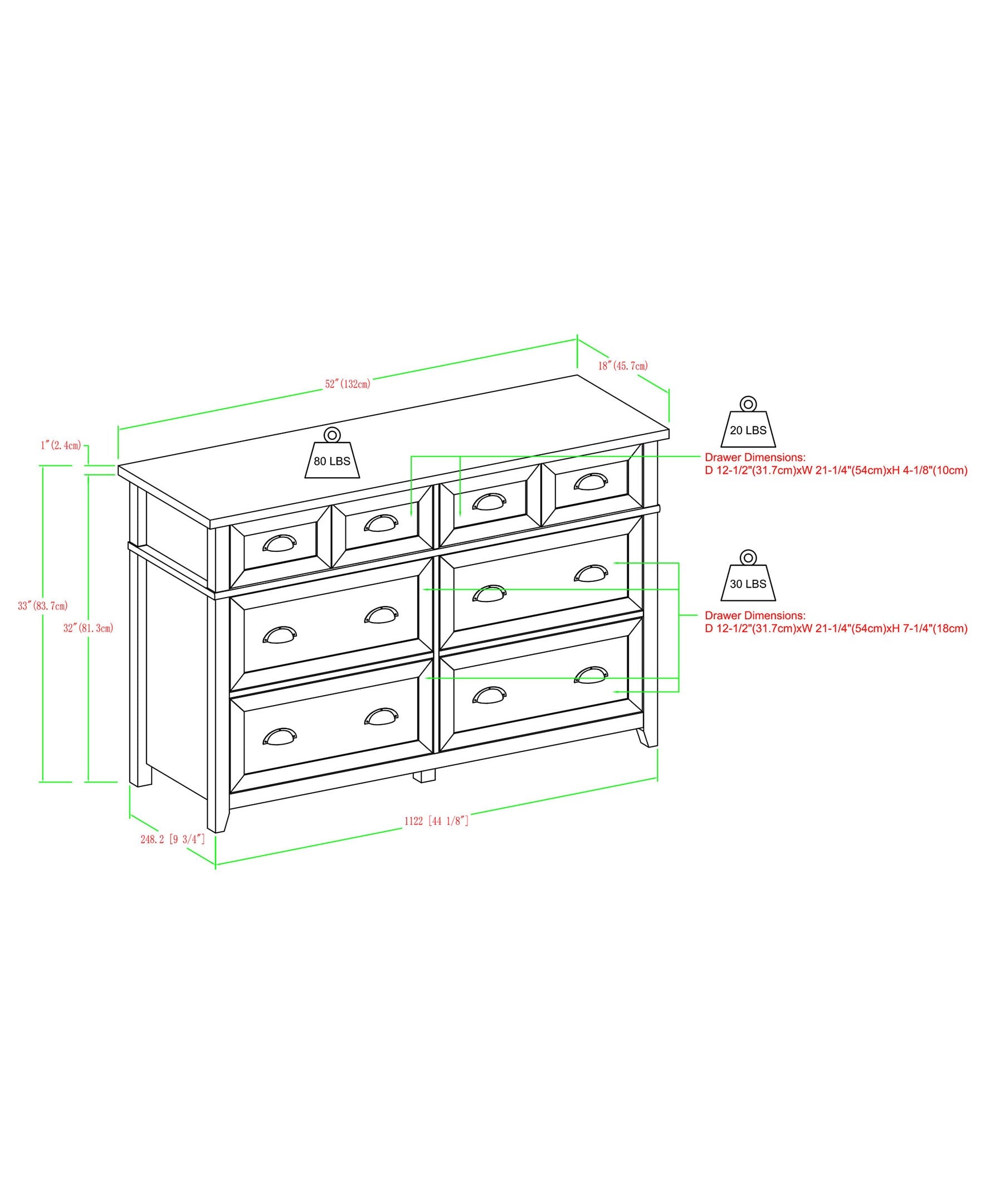 Odette Transitional Farmhouse Dresser Collection