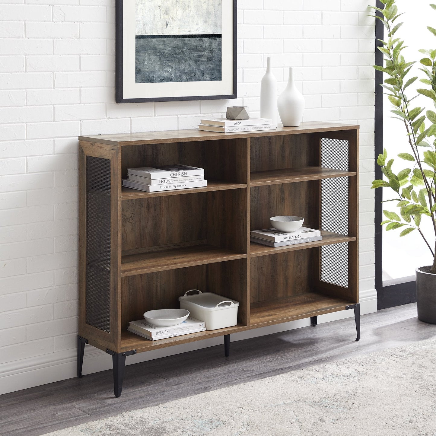 Jasper Mesh Bookshelf 52 Inch